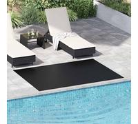 GeenYuu Black Heavy Duty Rubber Flooring 1.5 x 2 m for Garden Balcony Patio Outdoor Weatherproof and Easy to Clean Ideal for Privacy and Wind Protection