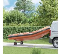GeenYuu Boat Trailer Heavy Duty Adjustable for Boats up to 4.6m Length 160kg Load Capacity with Pneumatic Tyres and Jockey Wheel Ideal for Transport, Slipway, Watercraft, Kayak, Motorboat, Yacht and