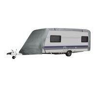 GeenYuu Caravan Cover Grey Size M Polypropylene 610 x 230 x 220 cm, Breathable, Waterproof Full Garage with UV and Frost Protection, Windproof, Dustproof
