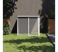 GeenYuu Chicken Cage with Roof Light Grey Galvanised Steel 103 x 98 x 90 cm with Net Enclosure and Lockable Door, Ideal for Small Animals such as Rabbits, Guinea Pigs, Rodents