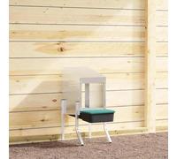 GeenYuu Chicken Nesting Box 1 Compartment with Legs Made of Galvanised Steel and Polypropylene 30.5 x 50 x 63/68 cm for Indoor and Outdoor Use with Flexible Leg Height Adjustment and Easy Egg