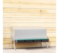 GeenYuu Chicken Nesting Box 4 Compartments Galvanised Steel with Adjustable Legs, 110 x 50 x 63/68 cm, Robust for Indoor and Outdoor Use, Comfortable Laying Area, Easy to Clean