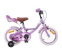 GeenYuu Children's Bicycle 12 Inch Purple with Steel Frame Adjustable Handlebar and Seat for 2-4 Years, Rim Brake, Mudguard, Bell, Sturdy Two-Wheel for City, Leisure and Outdoor Riding