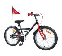 GeenYuu Children's Bicycle 18 Inch Black for 5-7 Years with Steel Frame Adjustable Seat and Handlebars, Brake and Bell, Robust Two-Wheeler Ideal for Outdoor, Nature, Leisure and City Rides