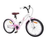 GeenYuu Children's Bicycle 20 Inch White with Steel Frame Adjustable Seat and Handlebar for 6-11 Years, with Brake, Mudguard, Bell, Suitable for Everyday Life, Leisure and Outdoor Rides