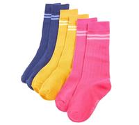 GeenYuu Children's Socks 5 Pairs EU 26-29 Cotton with Reinforced Heels and Toes, Non-Slip, Warm and Soft for Boys and Girls in Nursery and Everyday Use