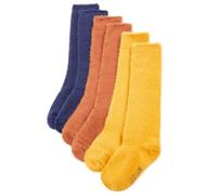 GeenYuu Children's Socks 5 Pairs EU 26-29 Polyamide Elastane with Reinforced Heels Warm Soft Non-Slip for Girls Boys Baby Toddler Everyday Nursery Sports