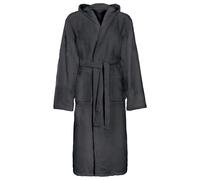 GeenYuu Chin Bathrobe Anthracite Cotton S with Adjustable Belt, Absorbent and Fluffy for Men and Women, Ideal as a Dressing Gown, House Coat, Sauna and Wellness Robe