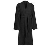 GeenYuu Chin Bathrobe Black XL Cotton Absorbent and Fluffy with Adjustable Belt Ideal as Dressing Gown House Coat or Sauna Gown for Men and Women in the Wellness Area
