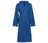 GeenYuu Chin Blue Cotton Bathrobe with Adjustable Belt, Absorbent and Fluffy, Ideal as a Dressing Gown, House Coat, Sauna and Wellness Robe for Men and Women