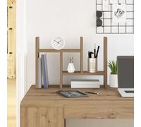 GeenYuu Desk Organiser Artisan Oak Wood Material 50 x 15.5 x 35.5 cm with Compartments for Storage, Pens, Documents and Files, Office and Home Office Organiser System for Efficient