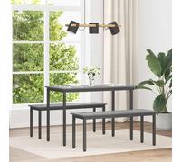 GeenYuu Dining Table Metal Frame 110 x 100 x 75 cm Rectangular Modern Industrial for Dining Room Kitchen Living Room Space Saving Robust Durable Easy Assembly Ideal for Family Guests Meal
