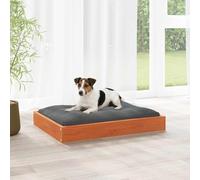 GeenYuu Dog Bed Wax Brown Made of Solid Pine Wood 72 x 54 x 9 cm Indoor Robust and Durable Ideal as a Cuddly Sleeping Place for Dogs Modern Design for Dog-friendly Homes