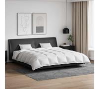 GeenYuu Duvet Set with Pillows, 3-Piece White Down Feather, 200 x 200 cm, Cotton, Breathable, with 2 Pillowcases for Bedroom, Set All Year Round, Easy Care and Skin-Friendly