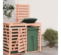 GeenYuu Extension for Wheelie Bin Box Made of Solid Douglas Fir Wood 78 x 91.5 x 128.5 cm with Door, Lock and Ventilation for 2 to 4 Bins, Weatherproof Wheelie Bin Cover for Garden, Patio, Driveway