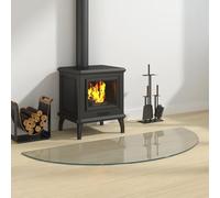 GeenYuu Fire Pit Glass Plate Transparent 1200 x 500 mm Glass Plate for Fireplace and Pellet Stove as Fire Protection and Heat Protection Floor Protection for Parquet Laminate with Spark Protection