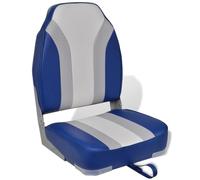 GeenYuu Foldable Boat Seat with High Backrest, PVC Material, 43 x 39.5 x 60 cm, Maximum Load 100 kg, Compatible with Turntables and Bases, Ideal for Sailing Boat, Yacht and Catamaran