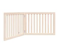 GeenYuu Foldable Poplar Wood Dog Gate, 2 Panels 160 cm, Freestanding and Robust, Ideal as a Puppy Run and Pet Fence for Indoor and Outdoor Security