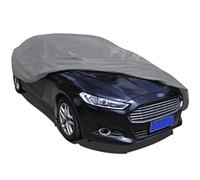 GeenYuu Full Car Cover Non-Woven Fabric XL 533 x 178 x 119 cm Grey with Elastic Band, Breathable, Waterproof, Scratch-Resistant, UV and Hail Protection for Cars