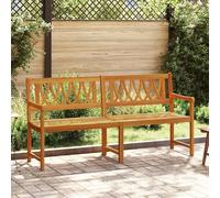 GeenYuu Garden Bench Made of Solid Acacia Wood, 180 x 55.5 x 90 cm with Backrest and Armrest, Weatherproof Wooden Bench for Patio, Balcony, Outdoor, Robust Bench for 2 People