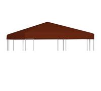 GeenYuu Gazebo Roof 310 g/m² Polyester with PVC Coating 3 x 3 m Terracotta Waterproof UV Protection Weatherproof Replacement Tarpaulin for Gazebo Frame Garden Patio Outdoor Party