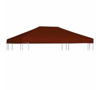 GeenYuu Gazebo Roof 310 g/m² Polyester with PVC Coating 3 x 4 m Terracotta Waterproof UV Protection Weatherproof Replacement Tarpaulin for Gazebo Frame Garden Patio Outdoor Party Shade