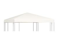 GeenYuu Gazebo Roof Replacement 310 g/m² Polyester with PVC Coating 3 x 3 m Cream White Water-Repellent UV Protection Weatherproof for Garden Patio Outdoor Party Shade