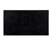GeenYuu Glass Ceramic Hob with 5 Plates, Touch Control, 77 cm Built-in, 8500 W Power, Timer Function, Child Lock, Sensor Control for Safe Cooking and Fast Heating
