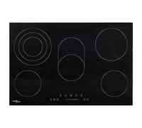 GeenYuu Glass Ceramic Hob with 5 Plates, Touch Control, 90 cm, 8500 W Power, Built-in Cooker with Timer, Sensor Control, Self-Sufficient, Safe and Space-saving for Kitchen and Camping