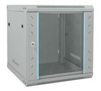 GeenYuu Grey Steel Network Cabinet with Storage 53 x 60 x 60 cm, Wall Mounted for Office and Home Office, Secure Enclosure for NAS, Server, Hard Drive, Backup and Data Backup