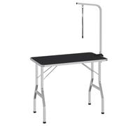 GeenYuu Grooming Table with Sling for Dogs Cats Foldable Powder Coated Steel Frame Non-Slip Rubber Surface Height Adjustable for Grooming Brush Comb Scissors Trimmer
