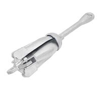 GeenYuu Hot-Dip Galvanised Cast Iron Folding Anchor 8 kg with 4 Flats for Boat, Kayak, Inflatable Boat and Sail, Compact Foldable for Lake, River and Sea, Secure Hold in Sand and Mud