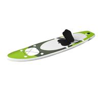 GeenYuu Inflatable SUP Board Set, Green, 300 x 76 x 10 cm, Stand Up Paddle Board with Pump, Backpack, Leash, Fin for Touring, Fitness, Yoga, Surfing by the Sea, Lake, River, Outdoor Summer Holidays