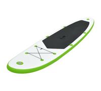 GeenYuu Inflatable SUP Board Set Green White with Pump, Backpack and Fin, Stand Up Paddle Board for Adults, Beginners, Fitness, Surfing, Touring, Yoga by the Lake, Sea, River in Summer