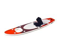 GeenYuu Inflatable SUP Board Set Red 360 x 81 x 10 cm with Pump, Paddle, Seat, Leash and Bag, Sturdy Stand Up Paddle Board for Beginners, Fitness, Surfing, Yoga by the Sea, Lake, River, Outdoor