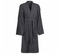 GeenYuu KINN Anthracite Cotton Bathrobe Size S with Adjustable Belt, Absorbent and Fluffy, Ideal as a Dressing Gown, House Coat, Sauna and Wellness Robe for Men and Women