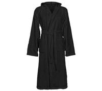 GeenYuu KINN Bathrobe Black 100% Cotton XXXL Size with Adjustable Belt Absorbent and Fluffy Ideal as Dressing Gown, House Coat, Spa and Wellness for Men and Women