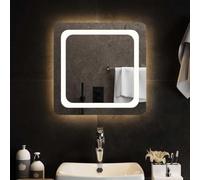 GeenYuu LED Bathroom Mirror 50x50 cm, IP65 Waterproof Vanity Wall Mirror with USB Interface, Modern Frameless Design for Easy Hanging Installation, Clear Reflection