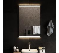GeenYuu LED Bathroom Mirror 60x90 cm, IP65 Waterproof Vanity Wall Mirror with USB, Modern Rectangle Design for Vertical or Horizontal Hanging, Easy Installation