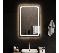 GeenYuu LED Bathroom Mirror 60x90 cm, IP65 Waterproof Vanity Wall Mirror with USB, Modern Rectangle Hanging Design for Washroom Decor