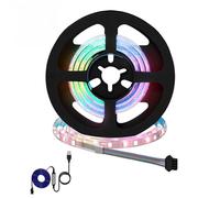 GeenYuu LED Strip 2 Pieces Black and Transparent 550 mm Flexible Light Tube Interior Lighting USB Power Supply for Room Balcony Party with Colour Changing and Modern Decoration