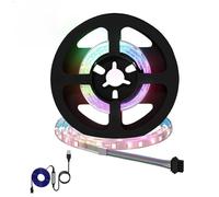 GeenYuu LED Strip Pack of 2 Black Transparent 450 mm Interior Lighting USB Power Supply Flexible Copper Plastic for Living Room Decoration Party Ambience
