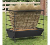GeenYuu Livestock Feeder Made of Cold Rolled Steel Black 100 x 60 x 90 cm with 15 kg Capacity for Cattle Sheep Goats Weatherproof Durable for Indoor and Outdoor Use Easy Care