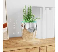 GeenYuu Mirror Mosaic Tile Geometric Pack of 3 Silver 100 x 4 cm Glass with Silver Plating Decorative Room Divider Accessories for Screen Divider Privacy Screen Mobile Room Divider in Living Room