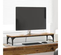GeenYuu Monitor Bracket Reclaimed Wood Material 85 x 23 x 15.5 cm Ergonomic Raised for Computer Desk and Desk, Space-saving, Matte Surface, Ideal for Home Office and Office