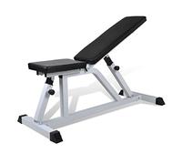 GeenYuu Multi Weight Bench Training Bench Power Station Made of Steel with Adjustable Seat and Backrest for Exercise Bike Workout Muscle Building Upper Body Chest Back Exercise