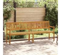 GeenYuu Outdoor Bench 220 x 55.5 x 90 cm Solid Acacia Wood with Armrest, Weatherproof, Bench for Garden, Patio and Balcony, Robust Wooden Bench for Relaxed Outdoor Moments