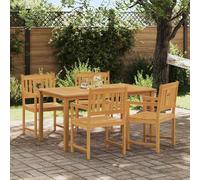 GeenYuu Outdoor Bench 4 Pieces Natural Solid Wood Acacia 56 x 55.5 x 90 cm Weatherproof Rustic for Garden Patio Balcony with Armrest Stable and Comfortable
