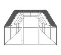 GeenYuu Outdoor Galvanised Steel Chicken Cage 3 x 12 x 2 m with Waterproof Polyethylene Roof and Lock, Ideal as a Small Animal Cage, Rabbit Hutch Guinea Pig Cage, Rodent Cage and Outdoor Enclosure