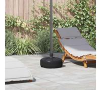 GeenYuu Parasol Stand Black Plastic 15 L Capacity Can Be Filled with Water or Sand Sturdy Base for Garden, Balcony, Patio, Mobile Umbrella Holder with Handle and Water Inlet